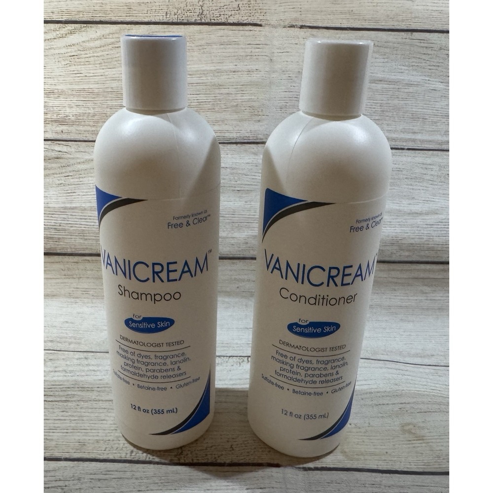 Vanicream Free & Clear For Sensitive Skin Shampoo & Conditioner 12 Oz Each TubG